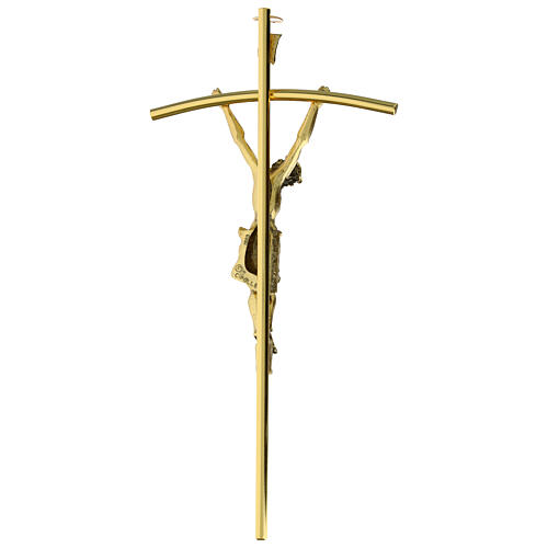 Croix murale dorée 35x17 cm 5