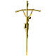 Croix murale dorée 35x17 cm s5