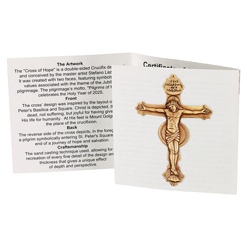 Cross of Hope, Bottega Tifernate, 8 in, Jubilee 2025 16