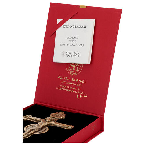 Croix de l'Espérance Bottega Tifernate 20 cm Jubilé 2025 9