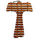 Tau cross in olive wood with prayer in FRENCH s1