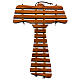 Tau cross in olive wood with prayer in FRENCH s3