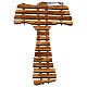 Tau cross in olive wood with prayer in ENGLISH s1