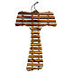 Tau cross in olive wood with prayer in ITALIAN s1