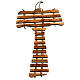 Tau cross in olive wood with prayer in SPANISH s1