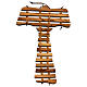 Tau cross in olive wood with prayer in SPANISH s3