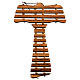 Tau cross in olive wood with prayer in GERMAN s1