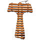 Tau cross in olive wood with prayer in GERMAN s3