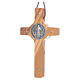 Saint Benedict olive wood cross pendant s2