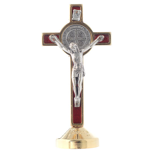 Kreuz Heilig Benedictus Tisch rot 1