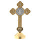 Krzyż św. Benedykta na stół gotycki metal nieb s4