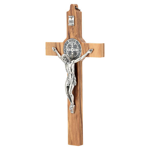 Kreuz Heilig Benedictus Oliven-Holz 4