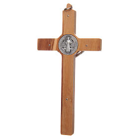 Olive wood Saint Benedict cross