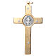 Krzyżyk św. Benedykta na szyję niebieski elegancki s2
