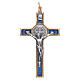 Saint Benedict cross blue collier s1