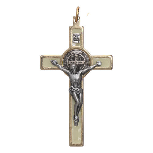 Halskette Kreuz Heilig Benedictus fluoreszierend elegant 1