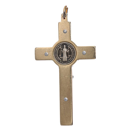 Saint Benedict cross iridescent collier 2