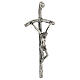 Croix pastorale Jean Paul II 38 cm argentée s4