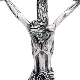 Crucifixos de Metal: Cruz peitoral João Paulo II 38 cm prata Crucifixos de Metal: Cruz peitoral João Paulo II 38 cm prata