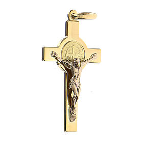 Croix de St. Benoît pendentif or 18K