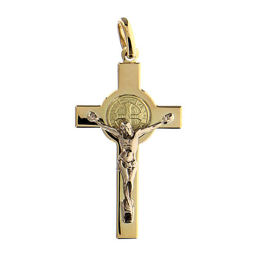 Krzyżyk Świętego Benedykta zawieszka złoto 18kt 1