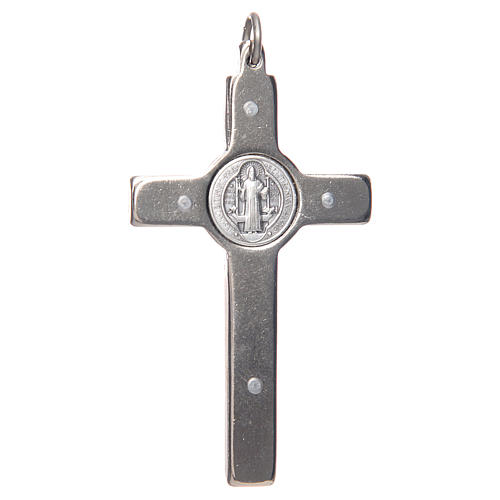 Croix de St. Benoît fluorescent argenté 2