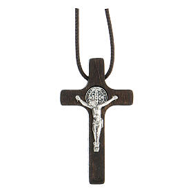 Krzyż na szyję św. Benedykta orzech