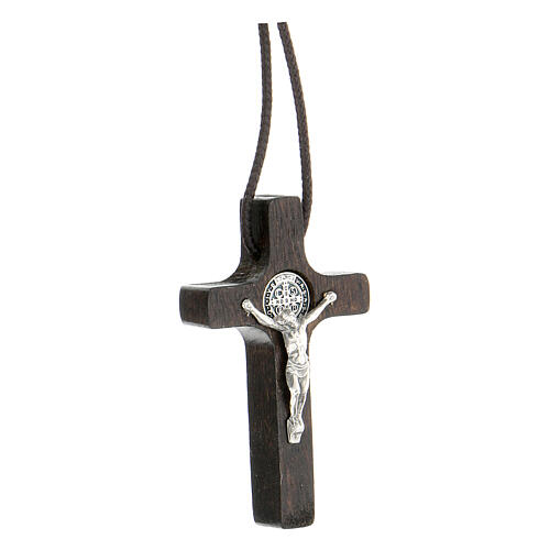 Krzyż na szyję św. Benedykta orzech 2