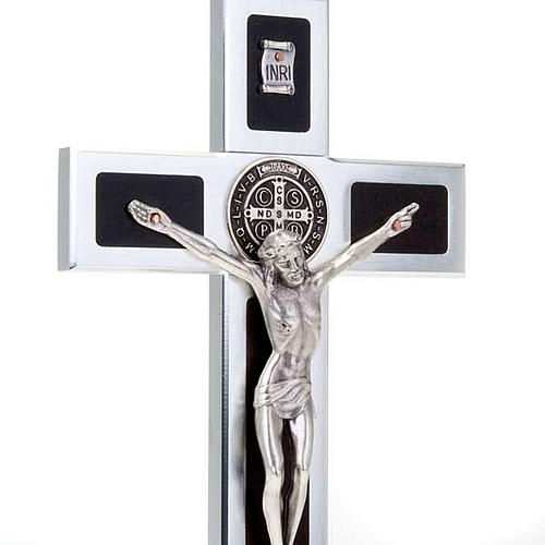 Kreuz Heilig Benedictus Holz mit Basis 3
