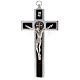 Krzyż św. Benedykta prestige inkrustowany drewnem s1