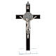 Saint Benedict cross with wood inlays and plexiglass base s1