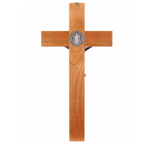 Saint Benedict cross in natural cherry wood 71 cm 9