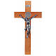 Saint Benedict cross in natural cherry wood 71 cm s1