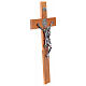 Saint Benedict cross in natural cherry wood 71 cm s6