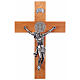 Saint Benedict cross in natural cherry wood 71 cm s7