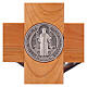 Saint Benedict cross in natural cherry wood 71 cm s8