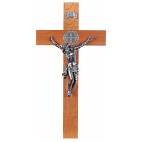 croix Saint Benoit bois de cerisier 71 cm
