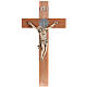 Saint Benedict cross in natural cherry wood 71 cm s1
