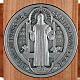 Saint Benedict cross in natural cherry wood 71 cm s3