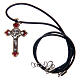 Naszyjnik krzyż świętego Benedykta gotycki czerwony 4 X 2 s5