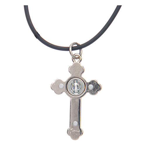 St. Benedict necklace with gothic cross 4x2 4