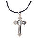 St. Benedict necklace with gothic cross 4x2 s4