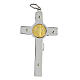 Pendentif croix Saint Benoit argent 925 médaille or 18k s7