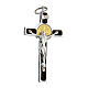 Pendente Croce San Benedetto argento 925 medaglia oro 18K s5