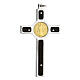 Pendente Croce San Benedetto argento 925 medaglia oro 18K s8