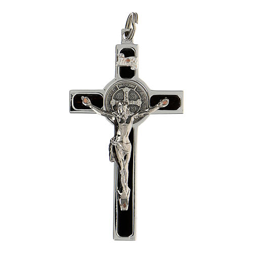 Pendente Croce San Benedetto argento 925 1