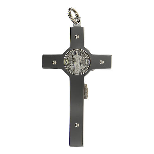 Pendente Croce San Benedetto argento 925 3