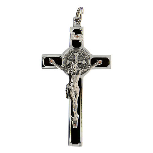 Krzyż świętego Benedykta z zawieszką, srebro 925. 1