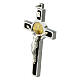 Pendant cross st. Benedict steel, silver 925 and gold 18K. s2