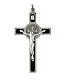 Pendentif croix de Saint Benoit acier, argent 925 s1